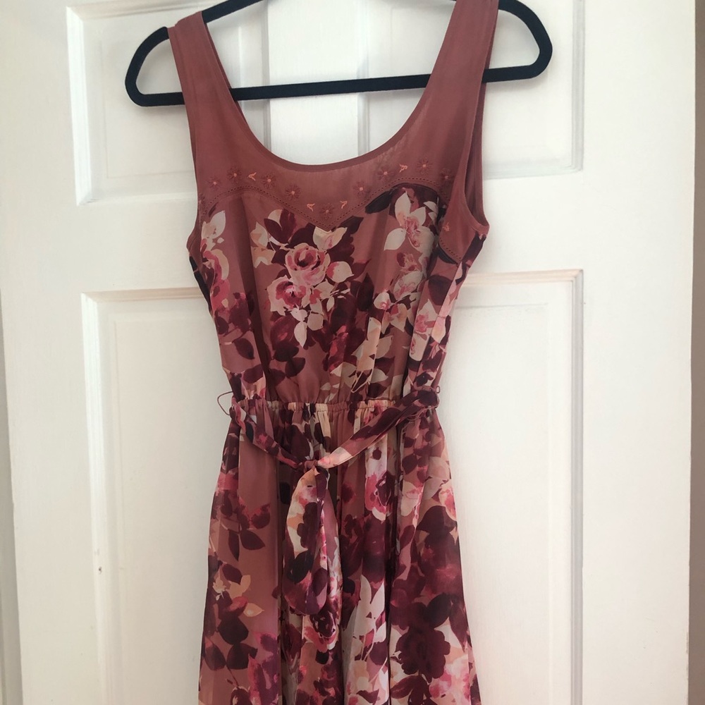 Floral Mauve Lauren Conrad Dress